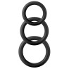 Shots Toys Lot de 3 cockrings Twiddle Noir